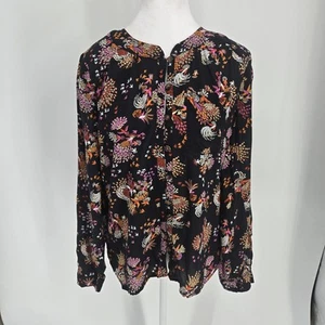 Anthropologie 28 of 52 Conversations Blouse Button Front Bird Floral Size 6 - Picture 1 of 7