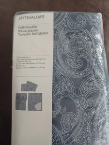 Ikea JATTEVALLMO Sheet Set Full Double Paisley Blue White NEW NIP - Picture 1 of 7