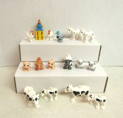 Lego DUPLO 15 Farm Animals Horses Cows Pigs Sheep Chickens Rooster Mallard Duck - Image 1 of 4