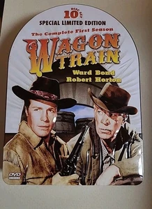 WAGON TRAIN - The Complete First Season - 10 DISC SET LIMITED EDITION TIN DVD - Foto 1 di 14