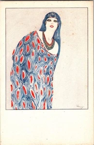 RARE Art Nouveau Artist Signed Series 549 Vintage Postcard ItalianJO5 - Picture 1 of 2