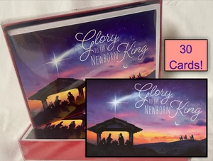 NEW 30 Christmas Cards 30 Envelopes Glory to the Newborn King Nativity Wise Men - Picture 1 of 5