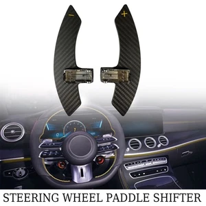 For Benz A/C/E Class Dragonfly Steering Wheel Paddle Shifter Carbon Fiber 2PCS - Picture 1 of 3