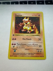 SUPER MINT 1st Edition Shadowless Magmar Base Set 36/102 - Picture 1 of 2