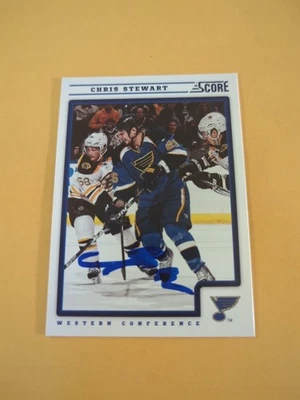 Chris Stewart Signed St. Louis Blues Card 1a Foto 1 de 2
