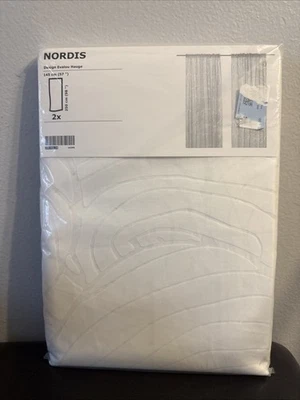 NUEVO IKEA Nordis Blanco Crema Paneles Cortina 57” x 98” Descontinuado RARO Foto 1 de 4