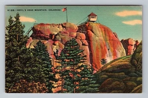 Devils Head Mountain CO-Colorado Forest Ranger Lookout Tower Vintage Postcard - Picture 1 of 2