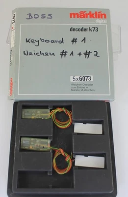 Märklin 6073 2x Digital-Weichen-Decoder für M-Gleis Weichen aus Sammlung mit OVP - Bild 1 von 2