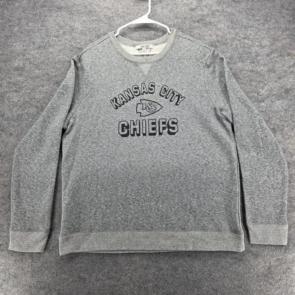 Kansas City Chiefs Sudadera Para Hombres XL Gris NFL Fútbol Cuello Redondo Pullover Polar Foto 1 de 4