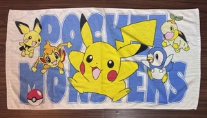 Vintage Pikachu Pokemon Beach Bath Towel POCKET MONSTERS 23”x 44” RARE - Picture 1 of 10