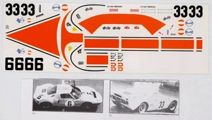 Decal Unbranded Ford GT40 #6 33 1:24 1968 1969 Le Mans Racing Automobiles - Picture 1 of 2