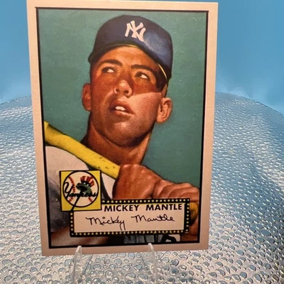 Tarjeta de novato Mickey Mantle 1952 Topps - Tarjeta de novedad.  Foto 1 de 4