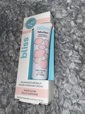 Bálsamo labial vegano Bliss Fabulips brillo puro 0,41 fl oz nuevo Foto 1 de 2