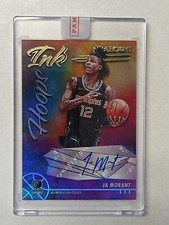 2021-22 Panini NBA Hoops Ja Morant Auto Hoops Ink No. HI-JMT Memphis Grizzlies