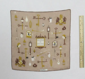 VTG 1950s SIGNED EMILY WHALEY WILLIAMSBURG IN VIRGINIA HANDKERCHIEF NWT 13 3/4" - Picture 1 of 7