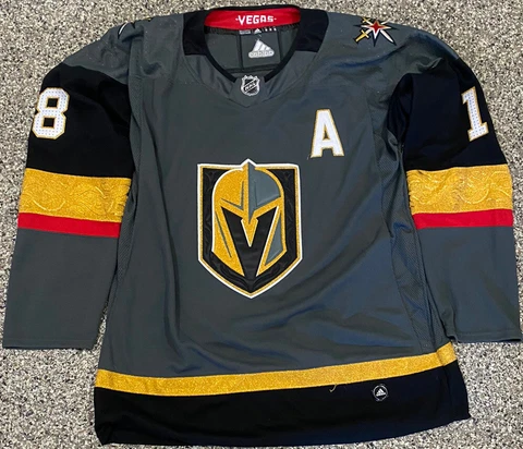 VEGAS GOLDEN KNIGHTS JAMES NEAL AUTHENTIC NHL JERSEY SIZE 56 w/ FIGHT STRAP &”A” Cover