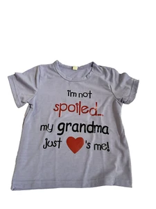 Grandma Loves Me T Shirt Toddler Girl 3/4T Short Sleeve (Can be personalized) - Picture 1 of 2