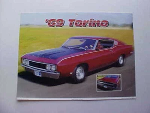 1969 Ford Torino TALLADEGA--nice photo from vintage calendar--'69 - Picture 1 of 1