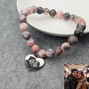 Custom Photo Bracelet Personalized Picture Jewelry Valentines Day Birthday Gifts - Picture 1 of 7