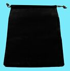 Chessex SMALL BLACK DICE BAG SUEDE Cloth Drawstring Storage Pouch Velour rpg