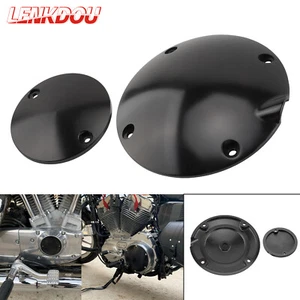 Black Clutch Derby Timer Timing Cover For Harley Sportster Iron XL883 1200 94-03 - Foto 1 di 7
