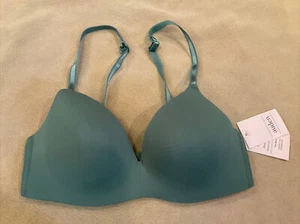 Sujetador Auden The Bliss ligeramente forrado sin aros verde nuevo con etiquetas - Imagen 1 de 3