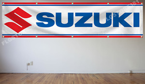 Suzuki Flag Banner 2x8Ft Car Racing Motorcycle Bike Biker Motocross New Banner