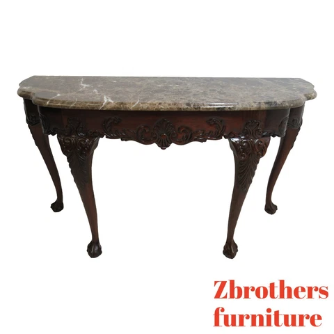Councill Craftsman Furniture Marble Top Ball Claw Sideboard Buffet Cover
