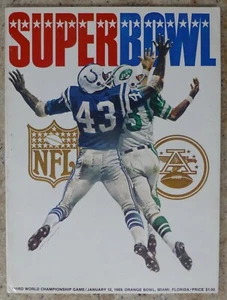 1969 NFL SUPER BOWL III PROGRAM - JETS vs BALTIMORE COLTS - JOE NAMATH GUARANTEE - Picture 1 of 3