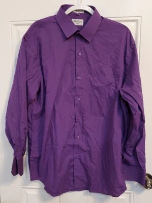 CAMISA DE VESTIR BERLIONI ITALIA HOMBRE MORADA - TALLA GRANDE 16-16,5 36/37 Foto 1 de 3