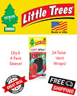 Little Trees Lüftungswickel Erdbeerduft Lufterfrischer für Auto & Zuhause - 24er-Pack!
