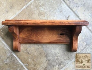 Vintage Style Farmhouse Harvested Hand Crafted 12" Wormy Pine Wood Wall Shelf - Picture 1 of 17