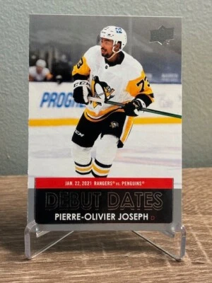 2021-22 Upper Deck Series 1 Debut Dates Pierre - Olivier Joseph #DD-10 Penguins - Image 1 of 2