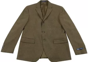 Chaqueta Blazer a cuadros marrón cachemira Corneliani para Ralph Lauren 44R/54R - Imagen 1 de 4