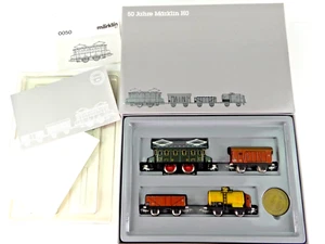 Märklin Nostalgie Blech Güterzug mit E-Lok aus Set 0050 Jubiläum, AC, HO - Picture 1 of 12