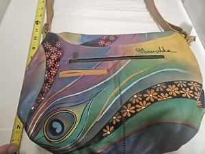 ANUSCHKA CUSTOM PAINTED PURSE 482 DNP SHOULDER BAG UNIQUE CREATIONS - Picture 1 of 10