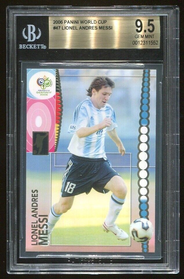 LIONEL MESSI 2006 Panini World Cup #47 GEM MINT BGS 9.5 - 1st WC ROOKIE DEBUT !!