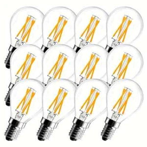12-24 Pack E14 LED Light Bulb Dimmable 4W G45 Golf Ball Bulbs Small Edison Screw - Picture 1 of 12