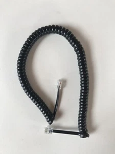 Telephone Handset Curly Cord New Black for Yealink Phones Also Fits Other Phones - Picture 1 of 1