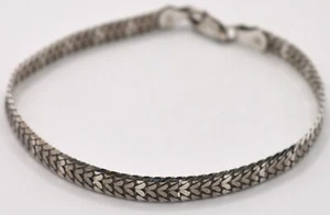Vintage - .925 Sterling Silver - Bracelet/Anklet - Milor Italy - .22OZT, 7.5" - Picture 1 of 10