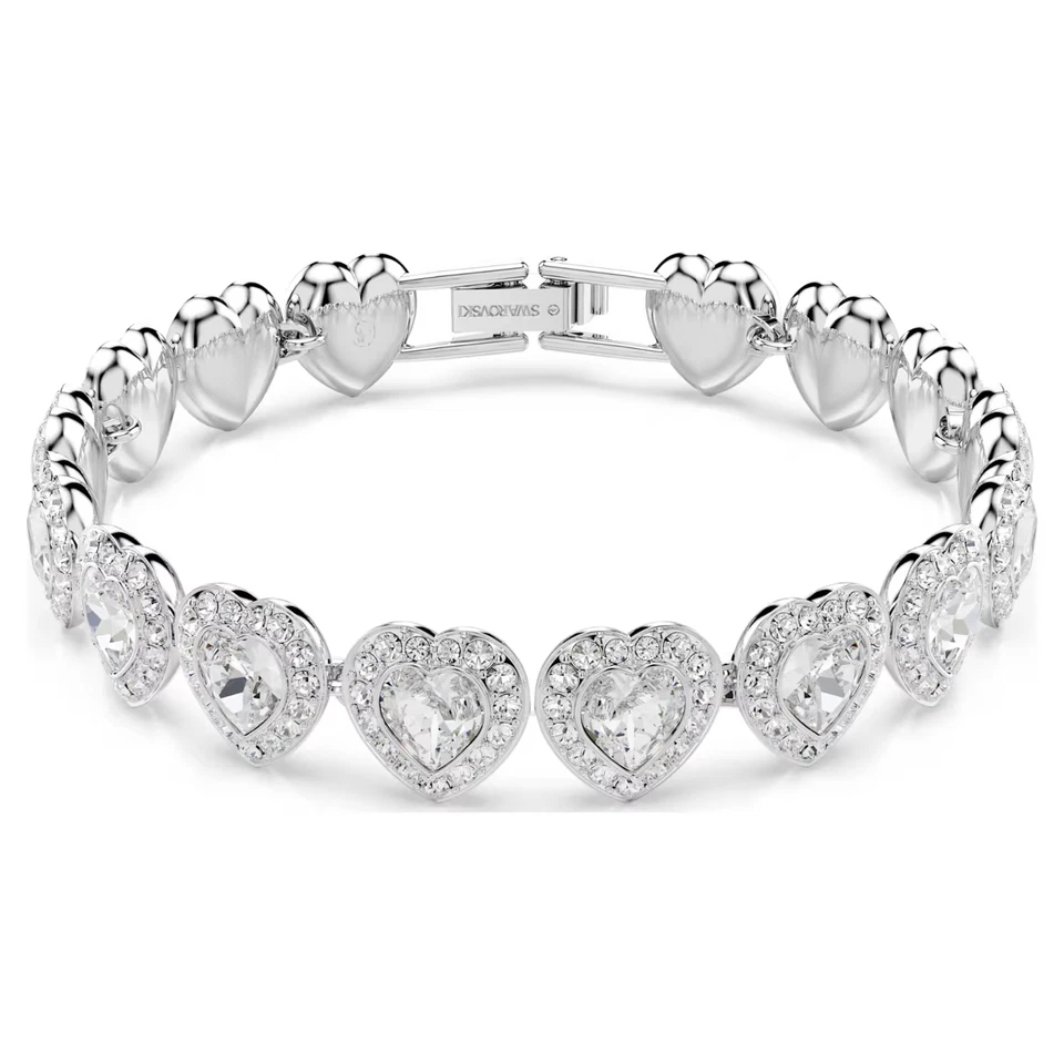 Swarovski Ariana Grande Tennis bracelet Mixed cuts Heart Rhodium plated 5720860