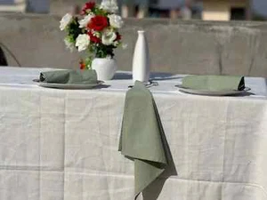 Set of 20 Cloth Napkins, Sage Green Cotton Dinner Napkins, wedding Cloth Napkin - Picture 1 of 3