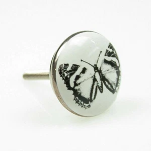 Vogue Butterfly Design White Cabinet Draw Door Knob Handle **FREE DELIVERY** - Bild 1 von 3