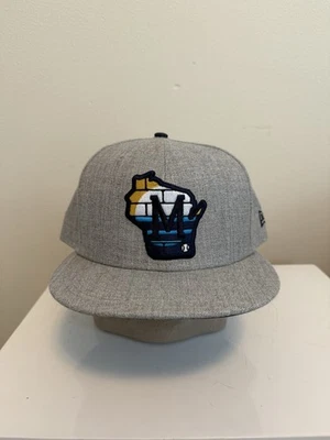 Milwaukee Brewers Men’s New Era Fitted Size 7 7/8 Gray Wool Blend Hat Clubhouse - Image 1 of 4