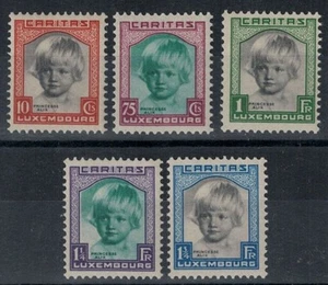 LUXEMBURG 1931 Caritas, pro Kindheit 5v postfrisch ** - Bild 1 von 1