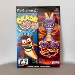 NIP PS2 CRASH TWINSANITY SPYRO A HERO'S TAIL Games E3 2004 Limited Edition Demo - Picture 1 of 4