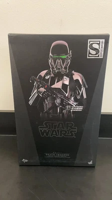Star Wars Hot Toys Negro Cromo Death Trooper MMS621 Sideshow Exclusivo EE. UU. Foto 1 de 4