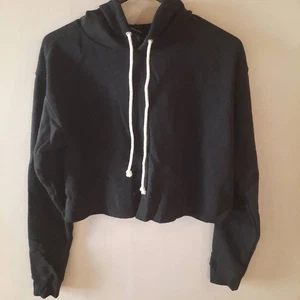 Sudadera con capucha negra recortada Wild Fable - Imagen 1 de 3