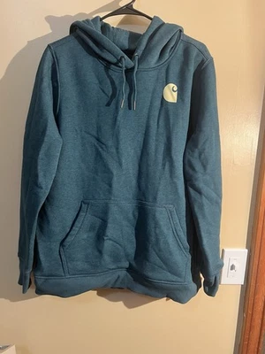 Sudadera con capucha para mujer Carhartt verde azulado XL Foto 1 de 4