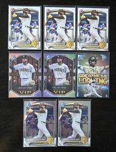 (8) LEO DE VRIES 2025 Bowman Chrome Prospect Cards, Inserts, Base - Picture 1 of 2